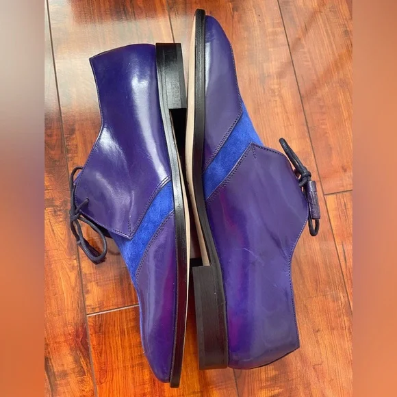 EMILIO FRANCO BLUE SHOES SIDE 9 MADE IN ITALY - Picture 5 of 8